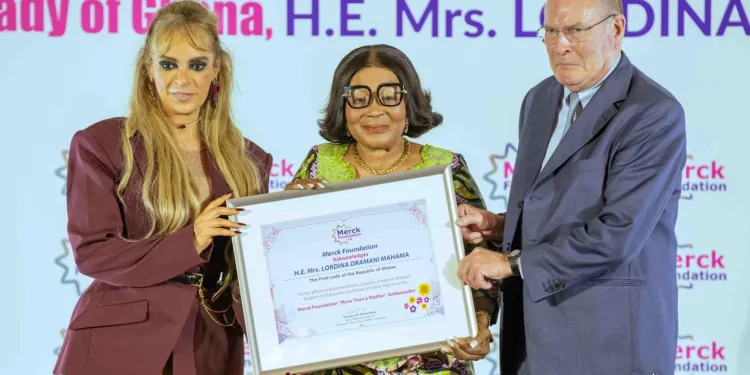 First Lady Lordina Mahama honoured by Merck Foundation for impactful humanitarian work