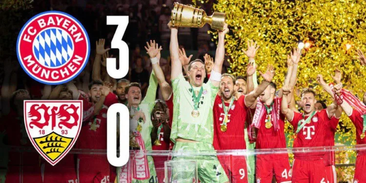 Harry Kane hat-trick secures German Cup for Bayern Munich