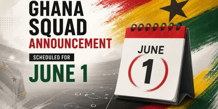 Ghana to announce final World Cup squad on Monday, June 1