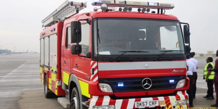 UK donates Mercedes-Benz fire tender, firefighting equipment to Ghana Fire Service