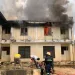 Suhum apartment fire destroys 12 rooms, firefighter injured