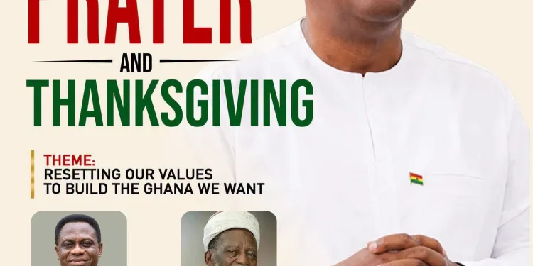 Ghana to observe 2026 National Day of Prayer and Thanksgiving on July 1