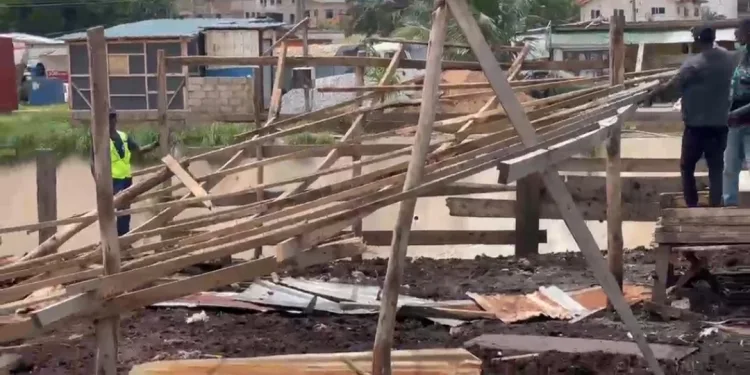 Ayawaso West Assembly demolishes illegal cattle ranch at Santana community