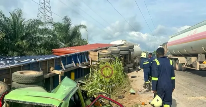 Five injured in a pile up at Konongo, GNFS averts major fire
