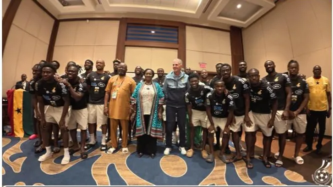 Vice President Naana Opoku-Agyemang visits Black Stars in Toronto ahead of Panama encounter 