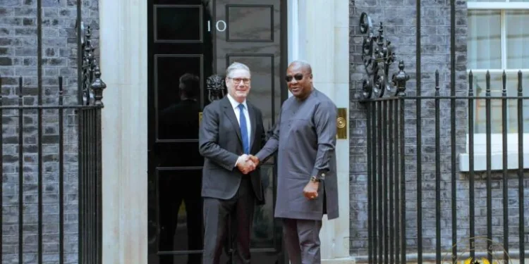 Photos: Mahama meets UK Prime Minister Keir Starmer in UK