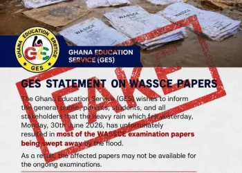 GES flags viral ‘WASSCE papers swept away by flood’ notice as fake