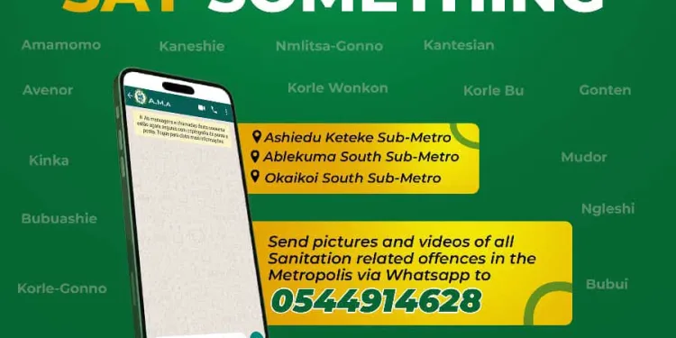 Accra Mayor launches WhatsApp line for waste reporting and free refuse collection