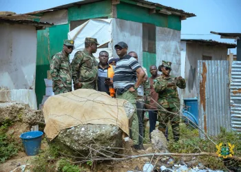 Brigadier General Yeboah leads inspection of Tesa Dam, Kpeshie Lagoon and other flood-prone areas