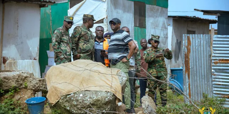 Brigadier General Yeboah leads inspection of Tesa Dam, Kpeshie Lagoon and other flood-prone areas