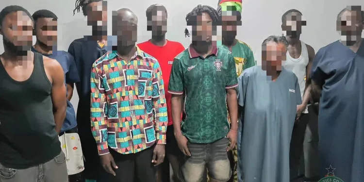 10 arrested in NACOC swoop on drug hotspots across Cape Coast