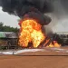 Naphtha tanker catches fire at Kpone barrier, one firefighter injured