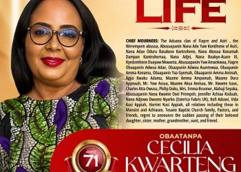 Obituary: Obaatanpa Cecilia Kwarteng  A.K.A. “Happy Sister”