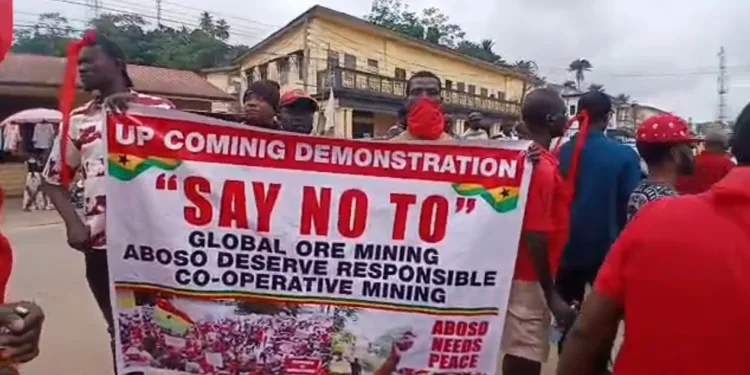 Aboso, Bompieso residents resist takeover of community mining concession by Global Ore Industry