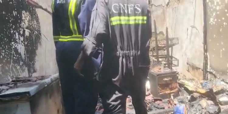 Fire guts laundry, bakery at East Legon near Trassaco, provision shop partially damaged