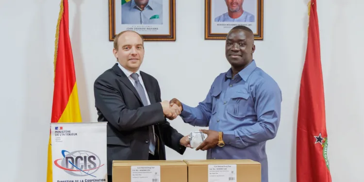 French Embassy supports NACOC with drug test kits to aid operations at AIA