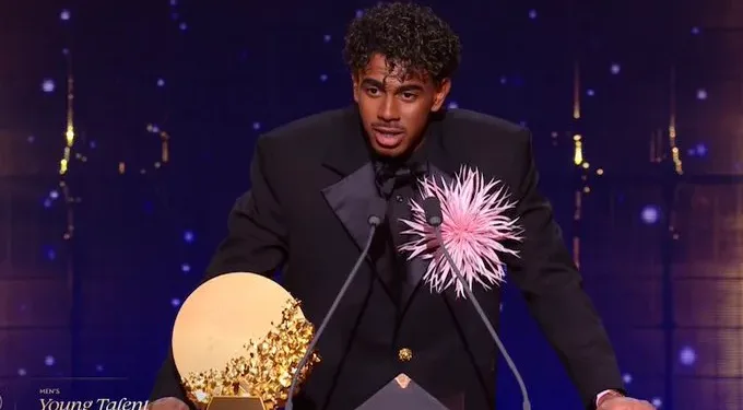 Lamine Yamal named world’s best young footballer for third consecutive time