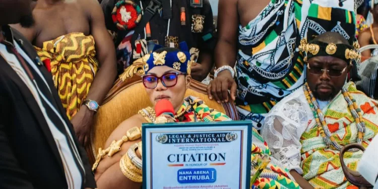 Nana Abena Etruba I receives UN Kingdom award at homecoming celebrating Anlo, Gomoa unity