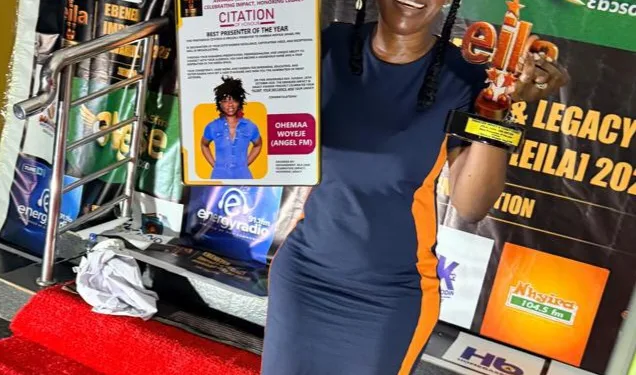Ohemaa Woyeje wins female media personality of the year at Ghana Women Awards 2026