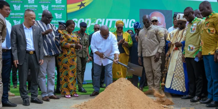 President Mahama cuts sod for construction of Afienya Industrial Park